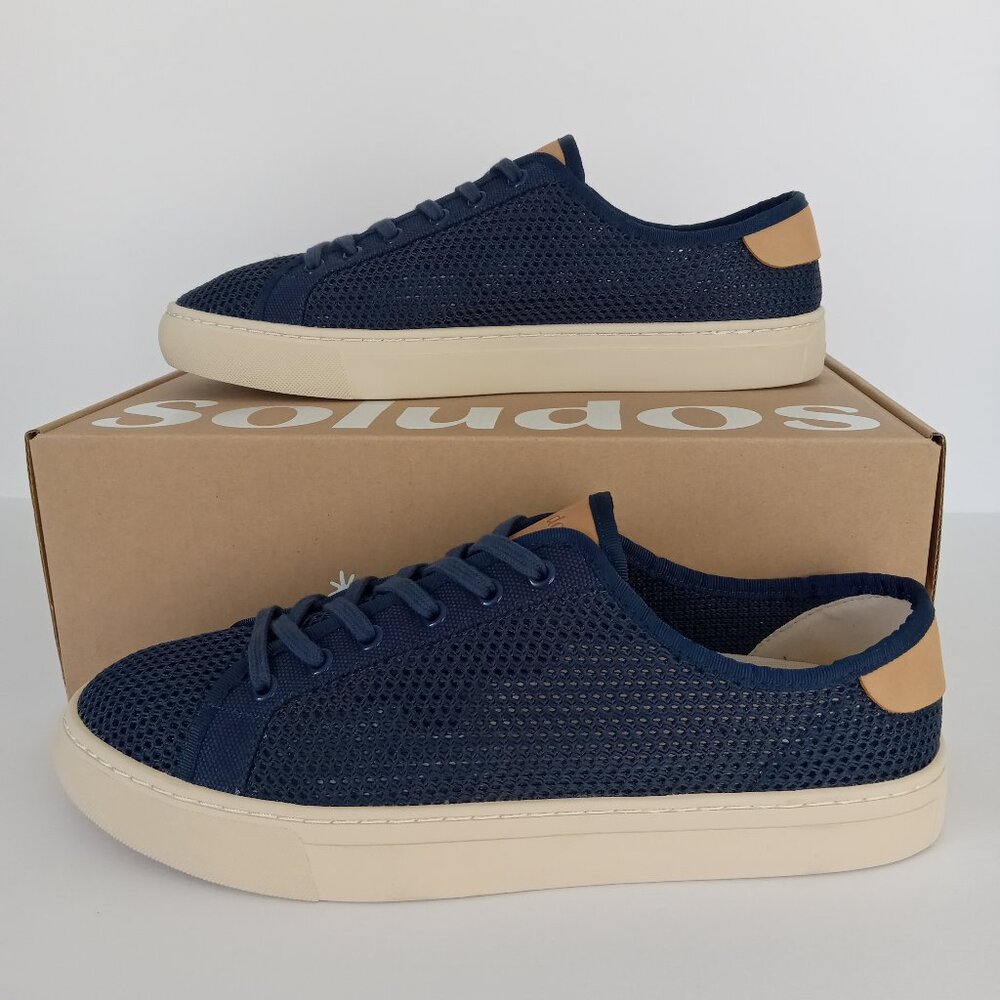 SOLUDOS Womens Lagos Mesh Sneakers Midnight Blue Size 12 NWB